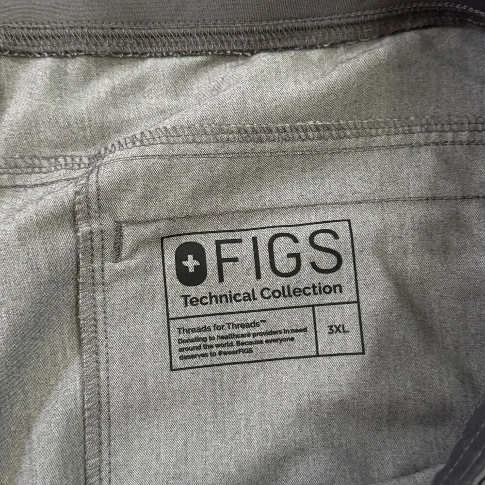 FIGS Axim Cargo Scrub Pants T2001 Graphite Gray Men’s Size 3XL